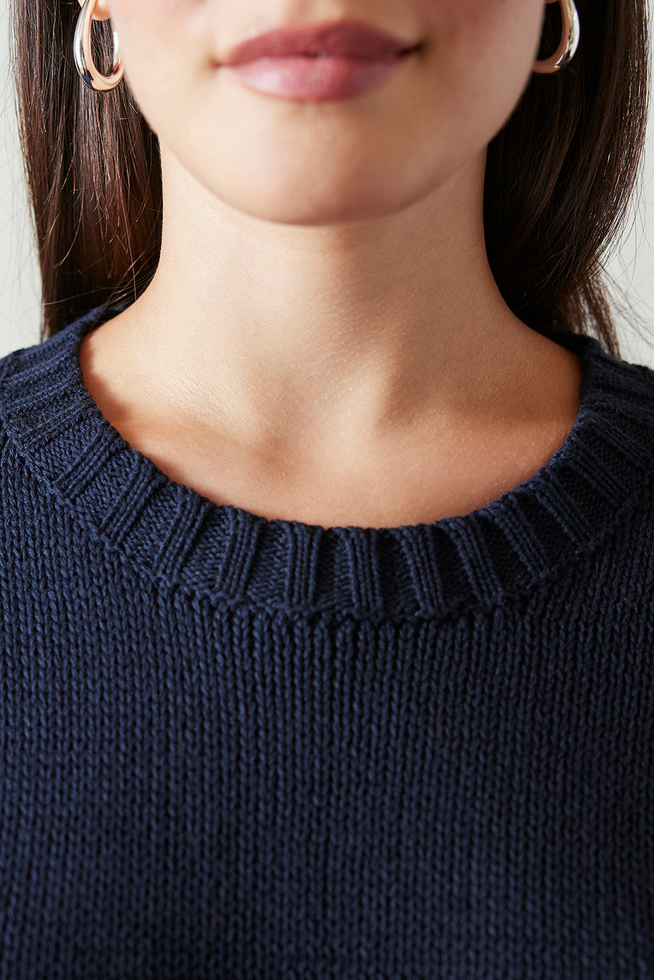Simone Sweater Tee in Midnight Navy