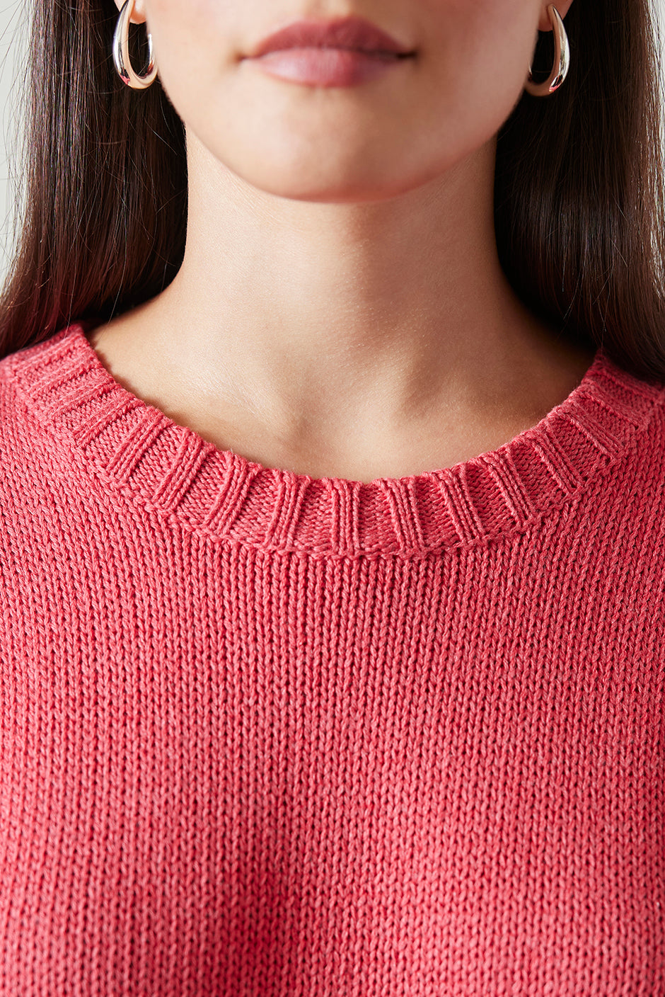 Simone Sweater Tee in Vintage Red