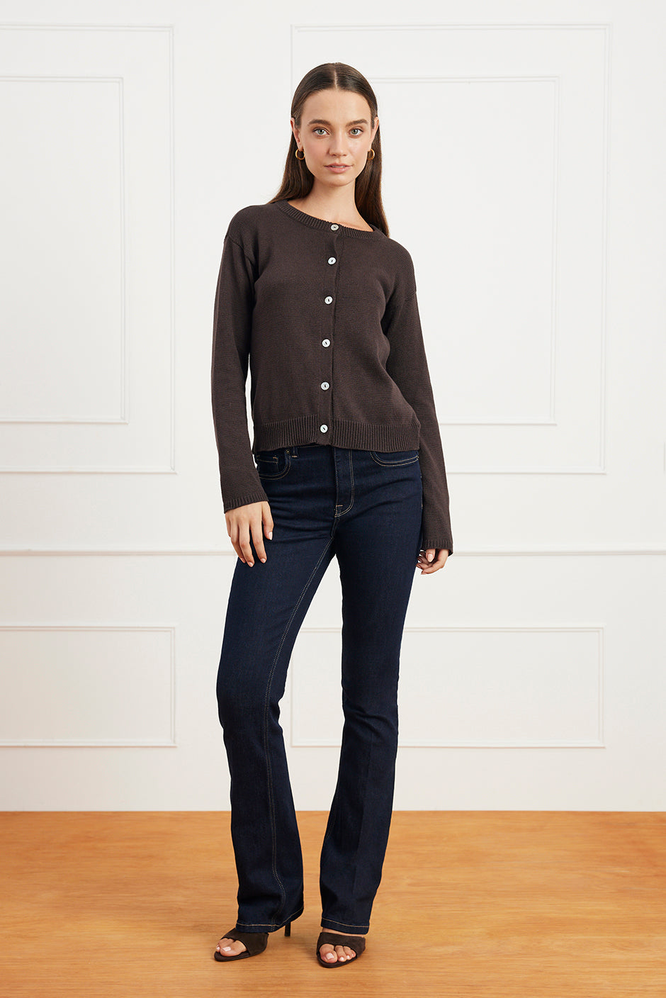 Ruthie Cardigan in Cacao