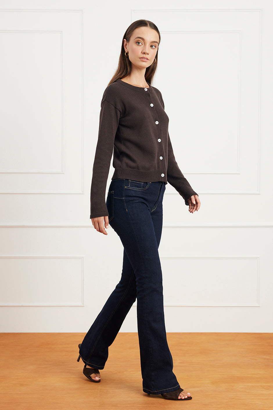 Ruthie Cardigan in Cacao