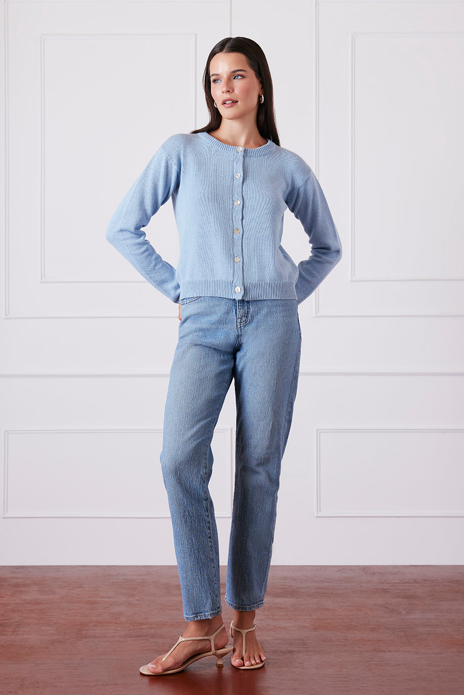 Ruthie Cardigan in Clarity Blue