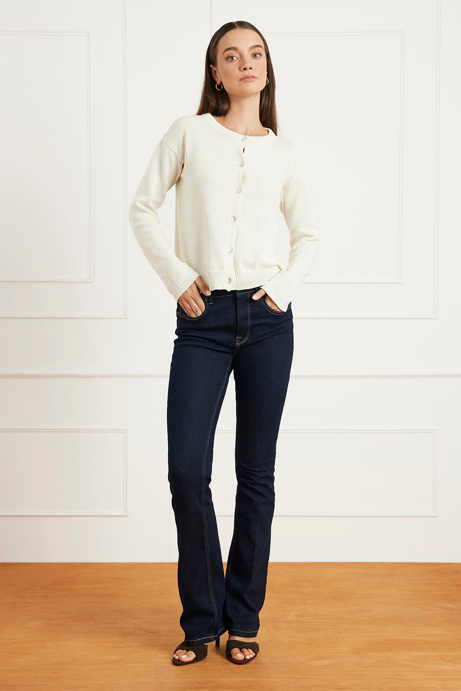 Ruthie Cardigan in Oat Milk