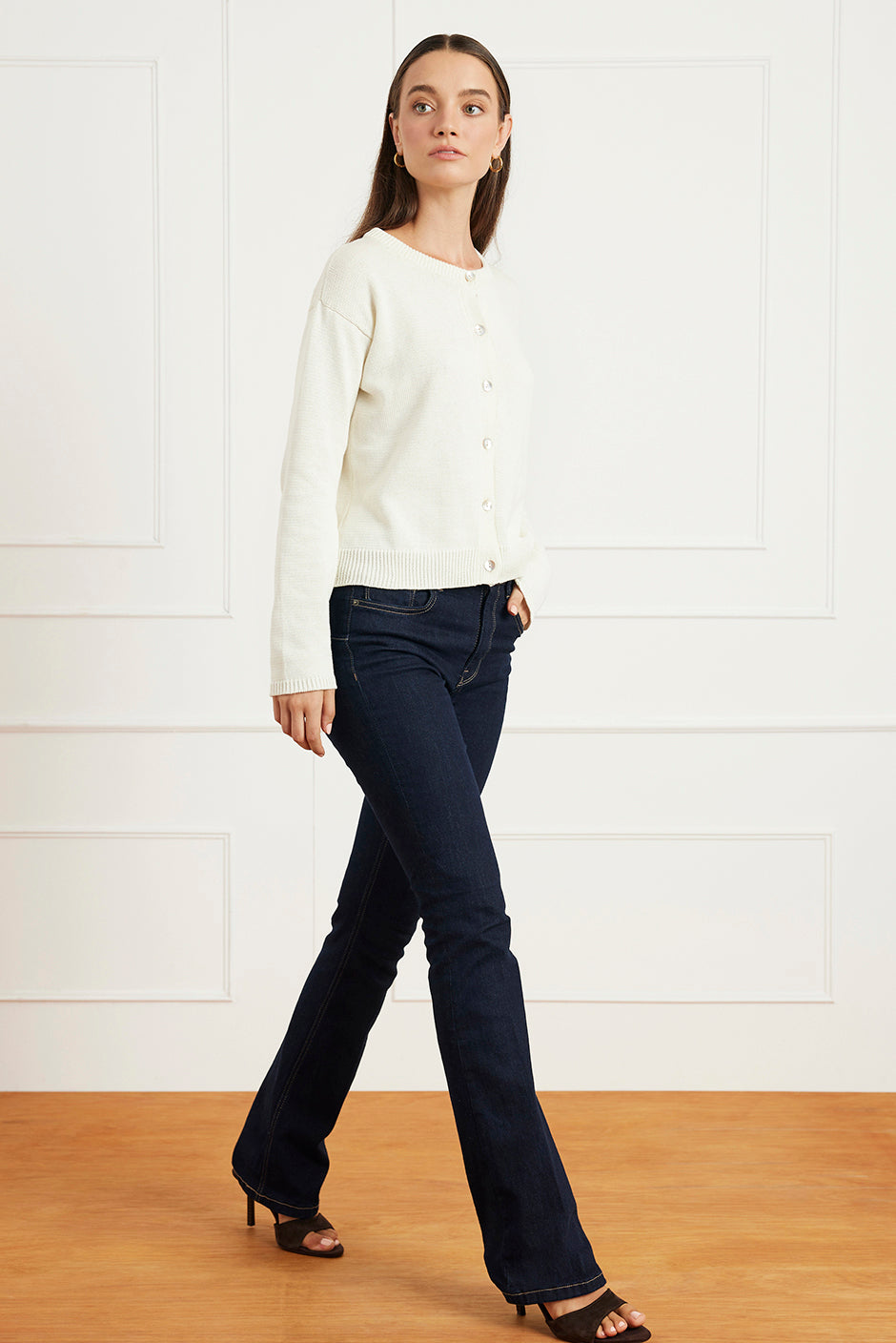 Ruthie Cardigan in Oat Milk