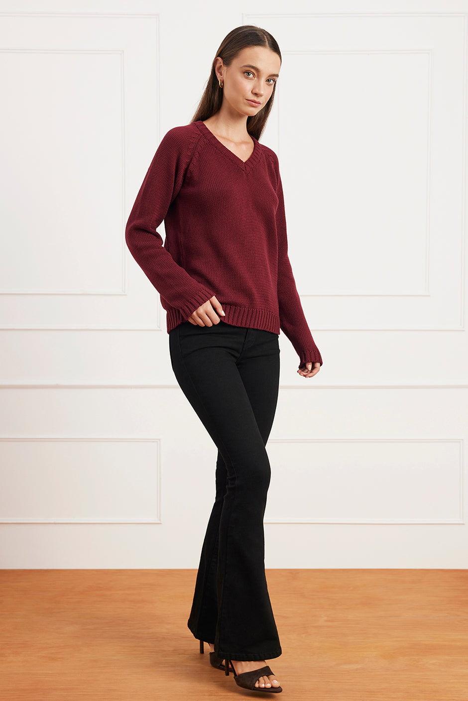 Selene Sweater in Burgundy