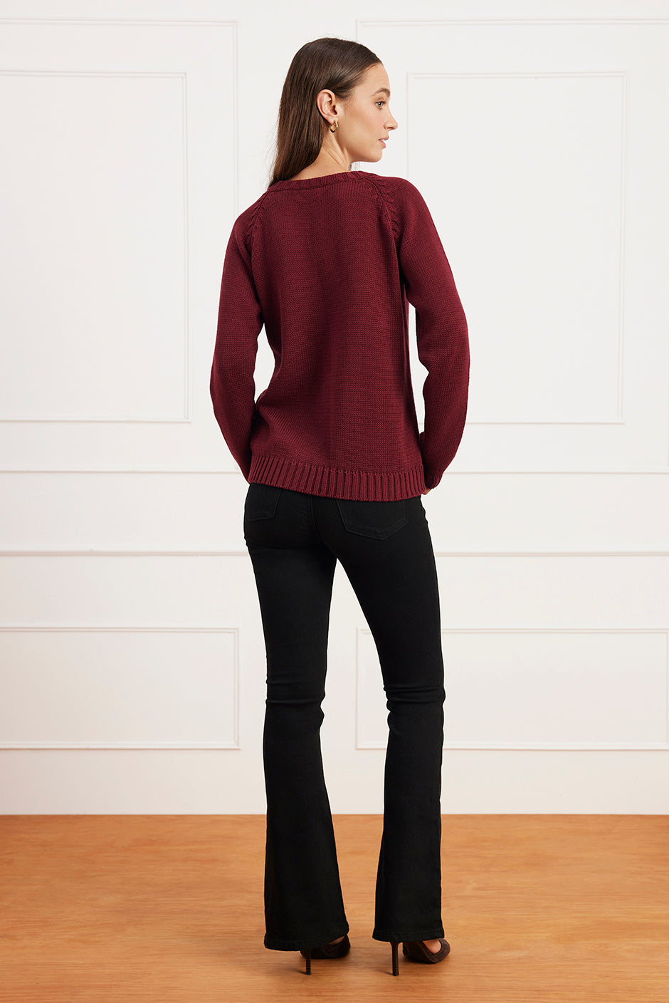 Selene Sweater in Burgundy