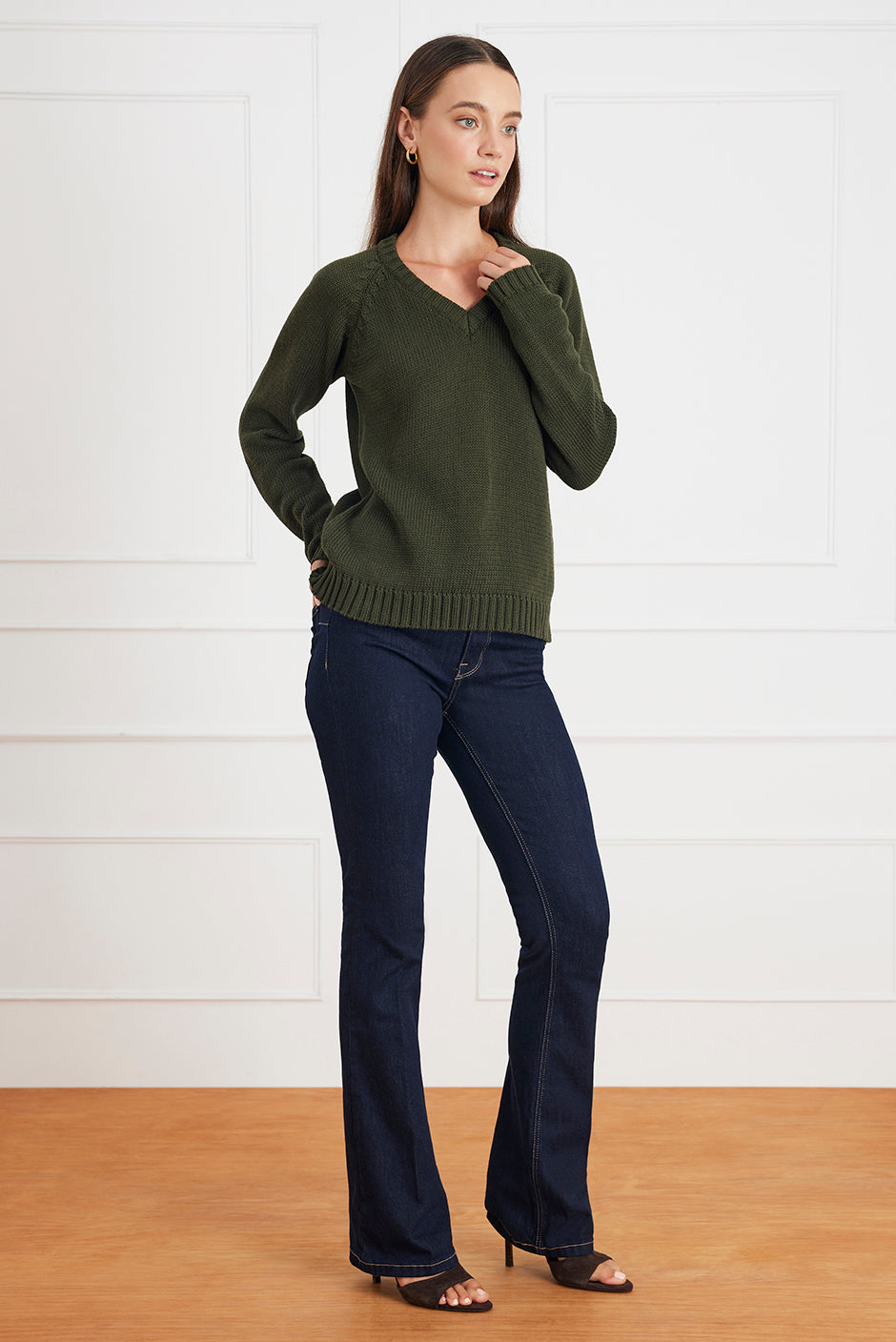 Selene Sweater in Forest Green