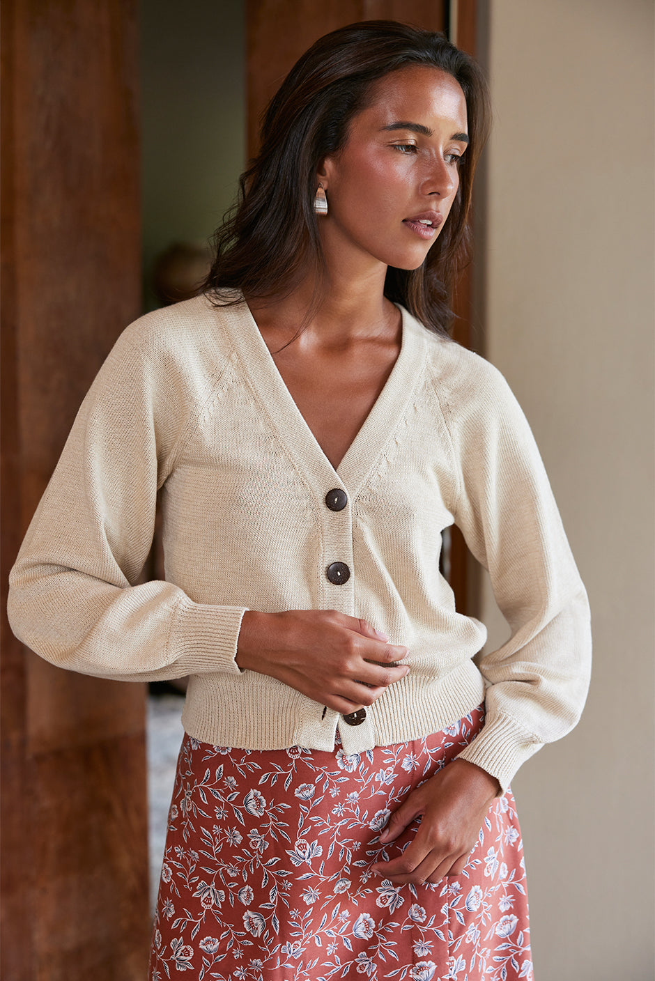 Greta Cardigan in Sand