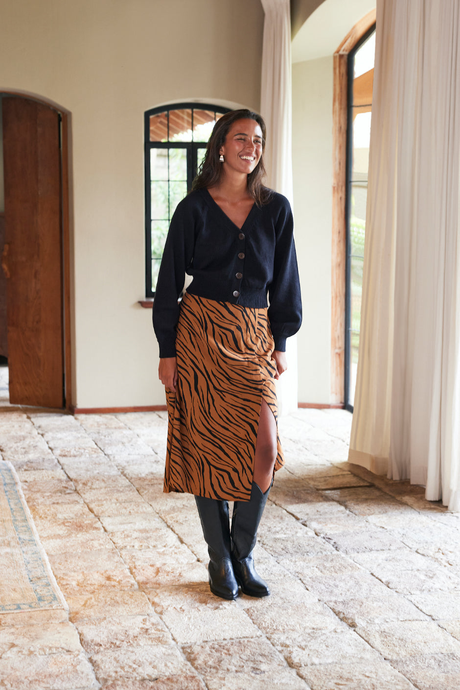 Avery Skirt in Zebra Spice