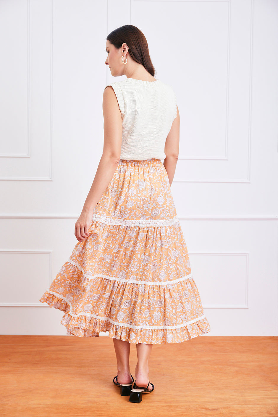 Colette Skirt in Poppy Garden