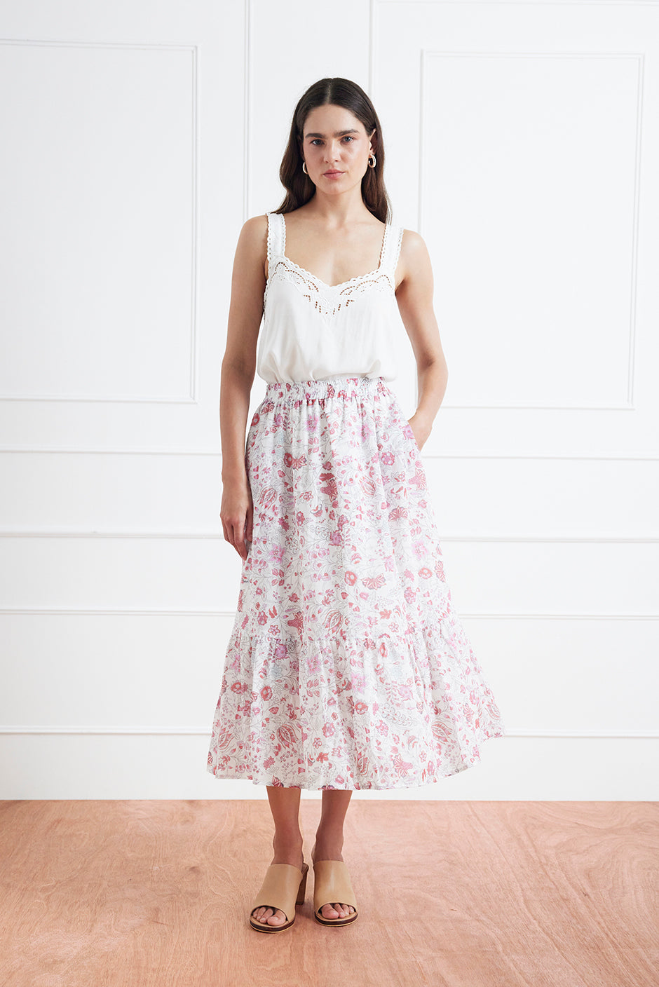 Wren Skirt in Sundrenched Garden