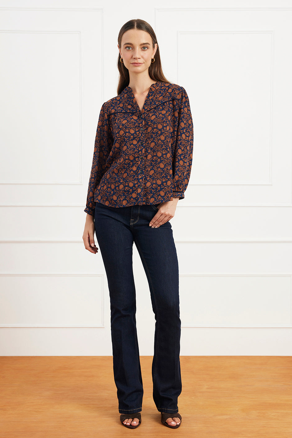 Anna Shirt in Navy Batik