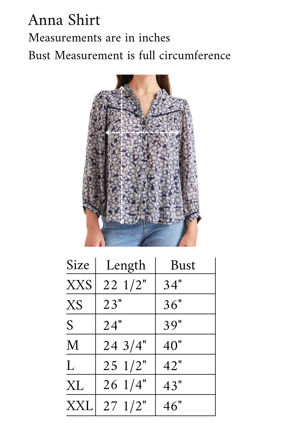 Anna Shirt in Water Lily