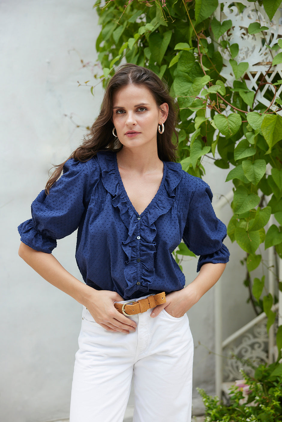 Chloe Shirt in Navy Solid