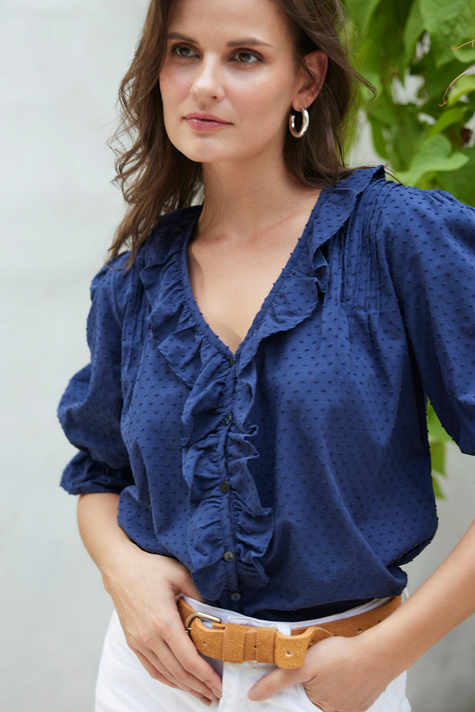 Chloe Shirt in Navy Solid