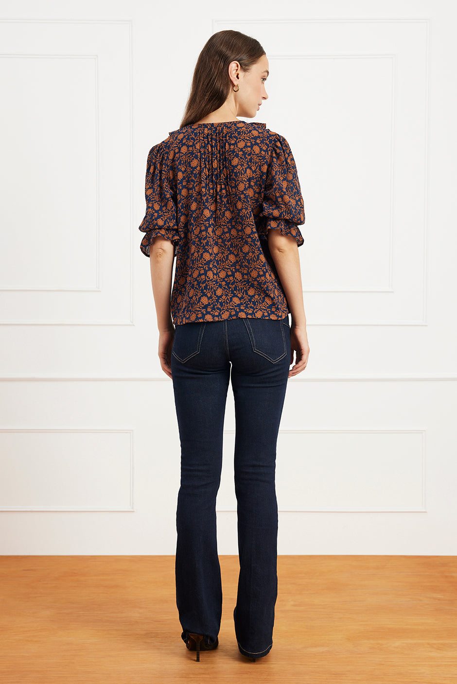 Chloe Shirt in Navy Batik