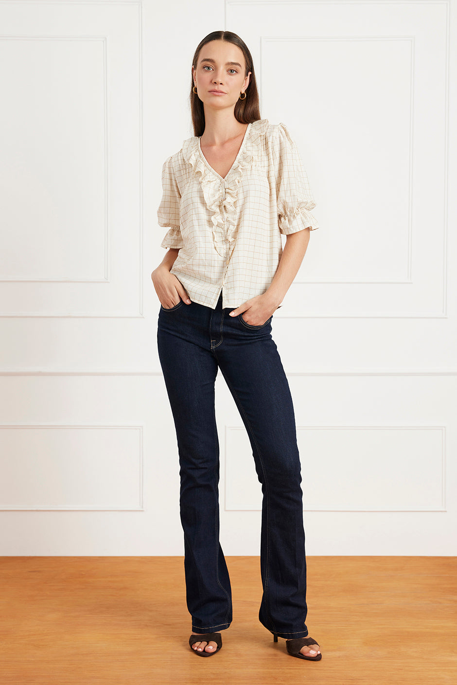 Chloe Shirt in Spice Windowpane