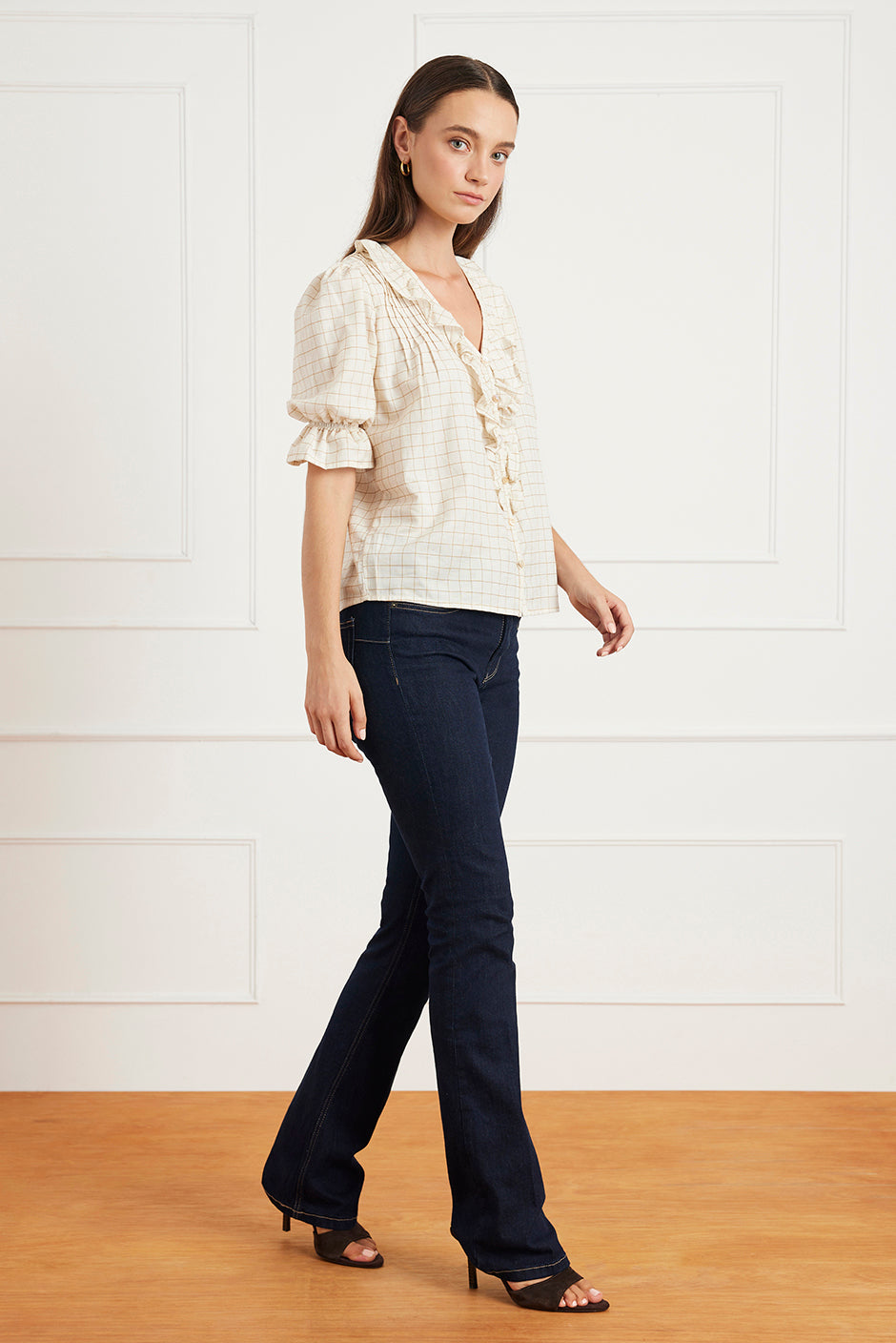 Chloe Shirt in Spice Windowpane