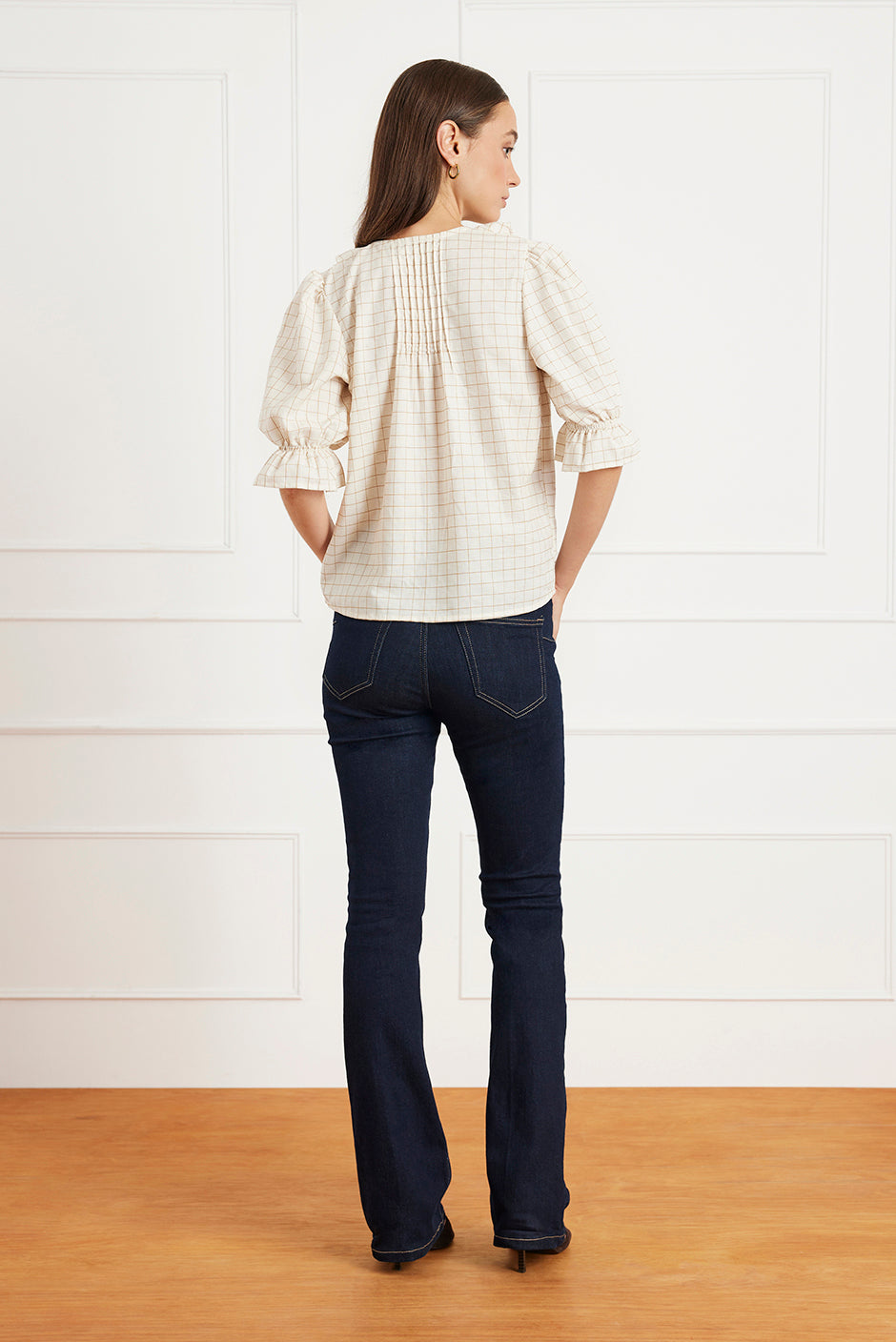 Chloe Shirt in Spice Windowpane