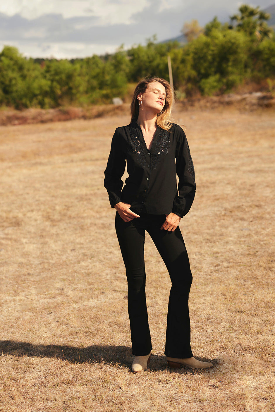 Camilla Blouse in Black