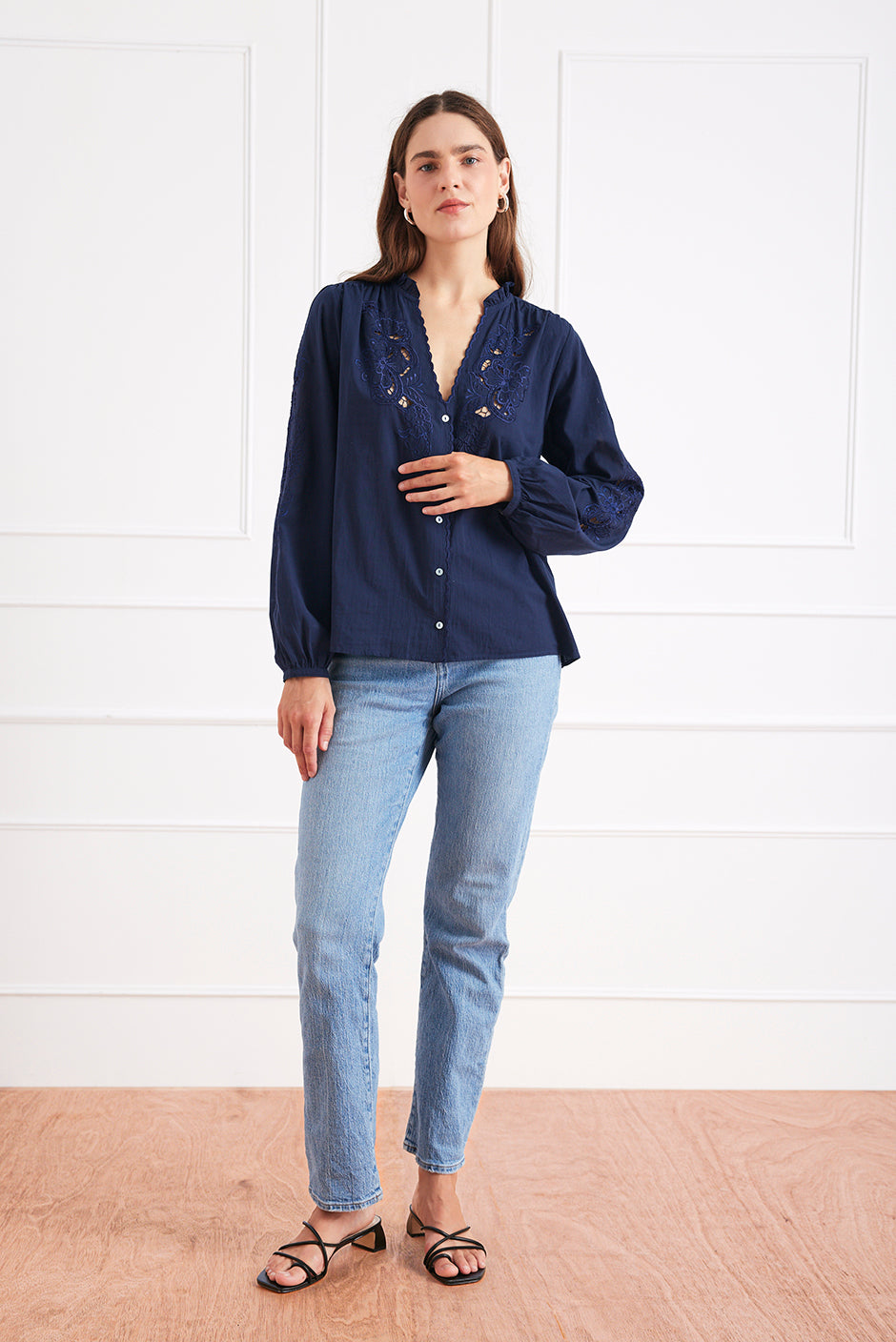 Camilla Blouse in Navy