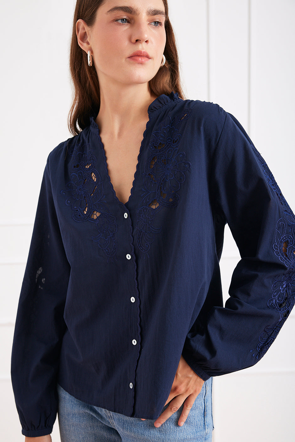 Paneros Clothing Women's Embroidered Camilla Blouse