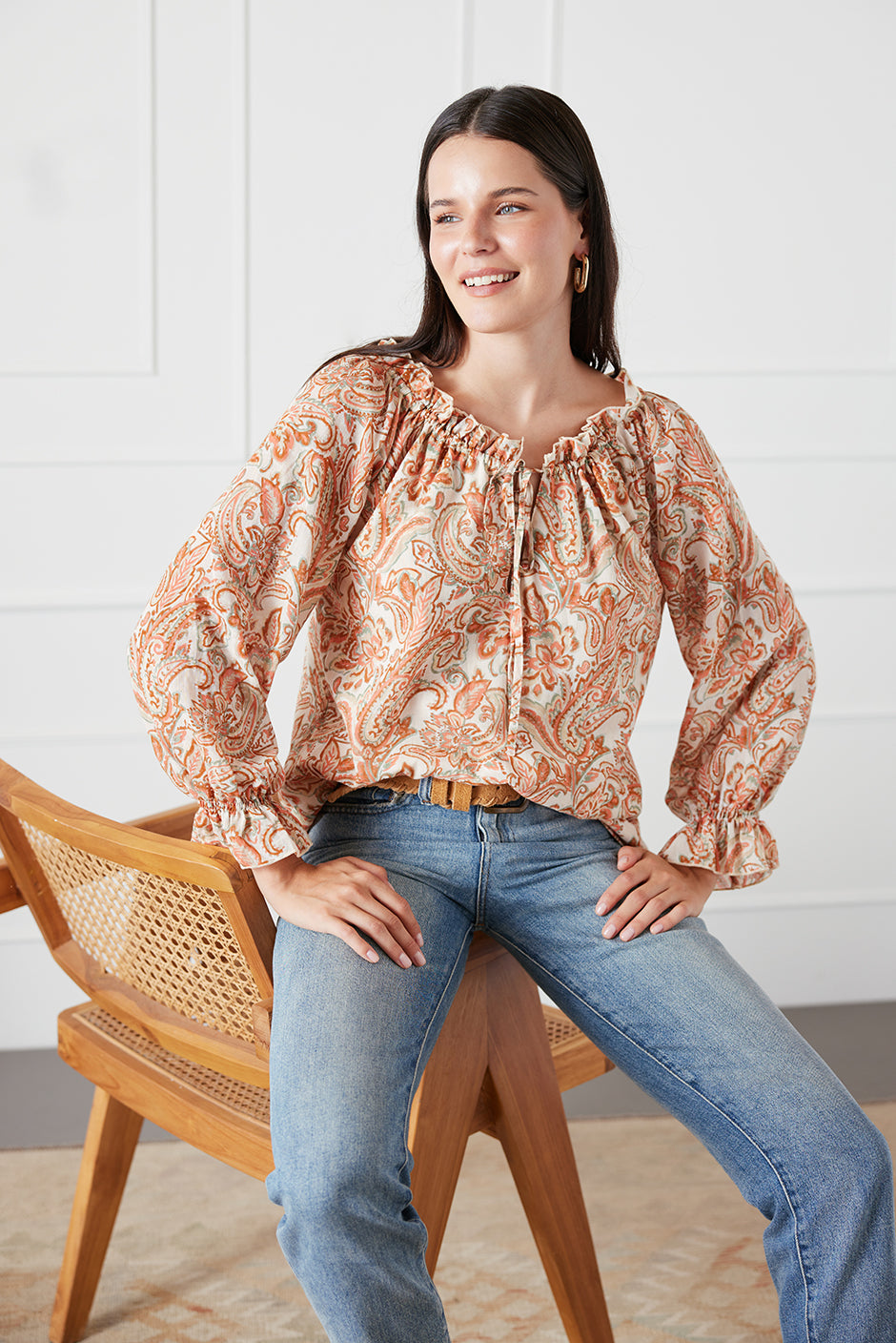 Esme Top in Canyon Paisley