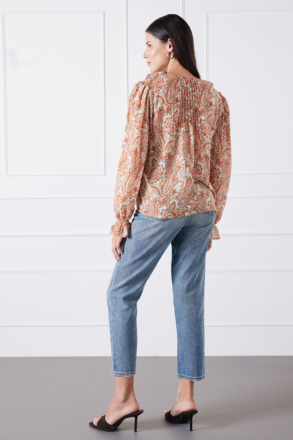 Long Sleeve Chloe Shirt in Canyon Paisley