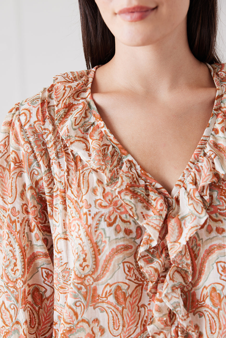 Long Sleeve Chloe Shirt in Canyon Paisley