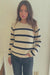 Stripe Sloane Crewneck in Sand