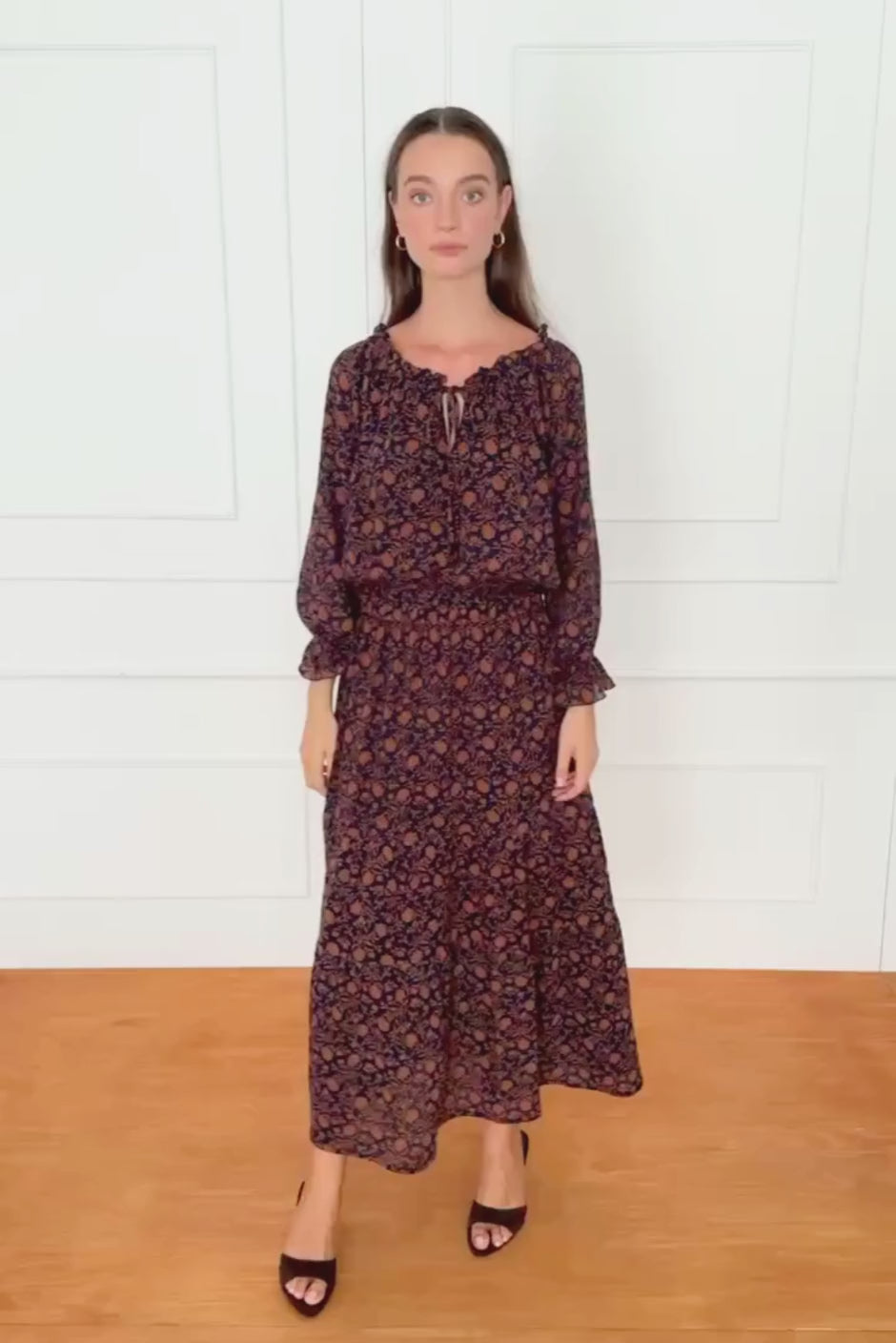 Esme Dress in Navy Batik