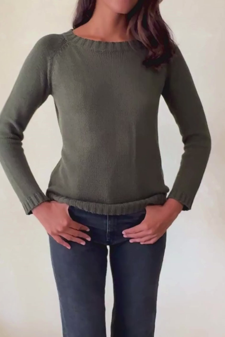 Sloane Crewneck in Forest Green