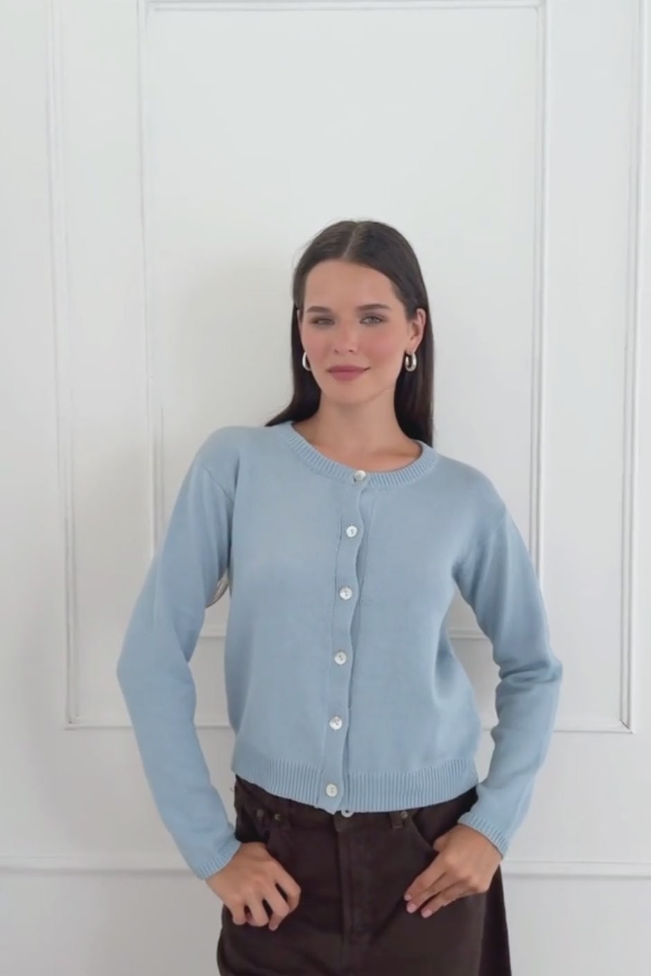 Ruthie Cardigan in Clarity Blue