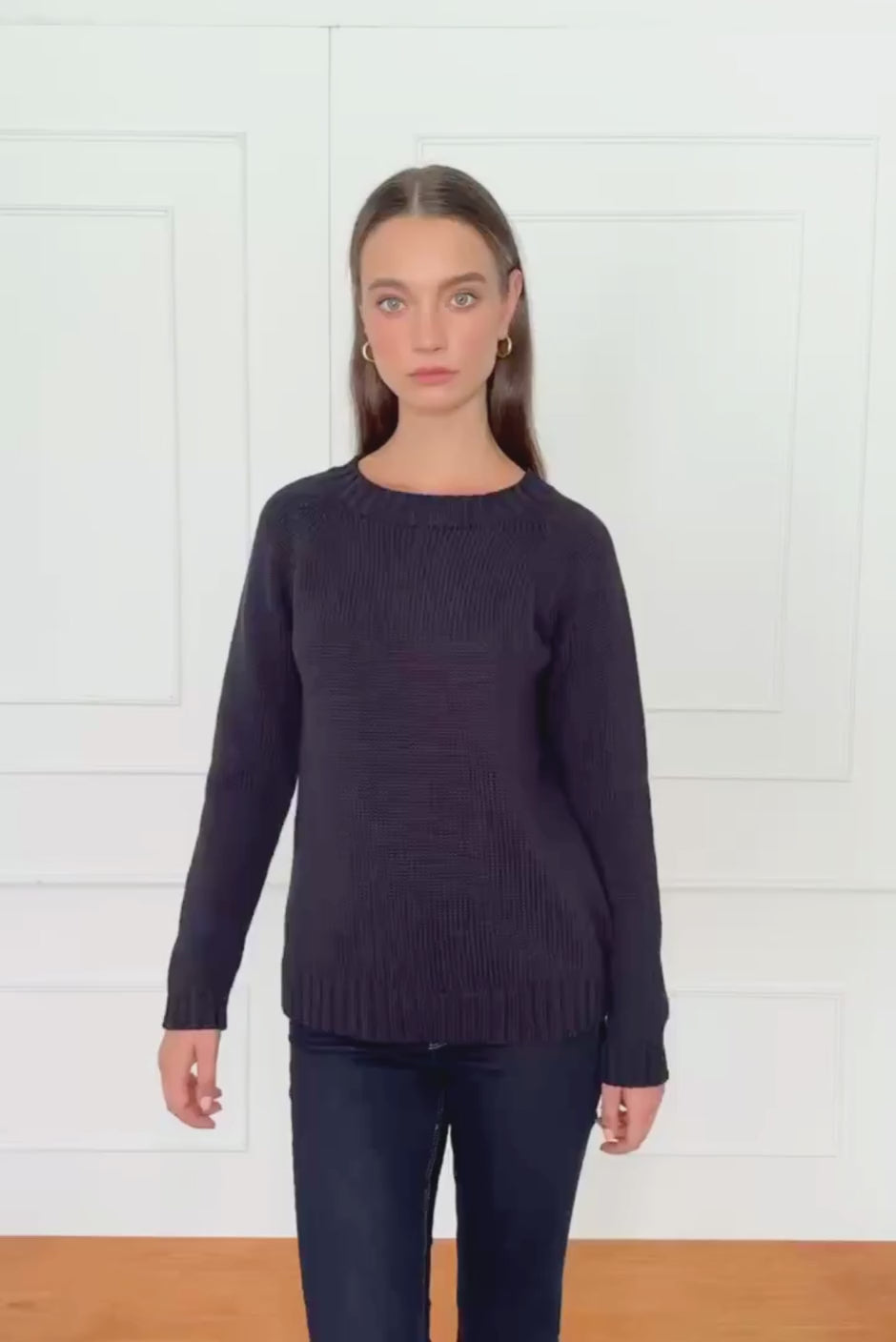 Aspen Crewneck in Midnight Navy