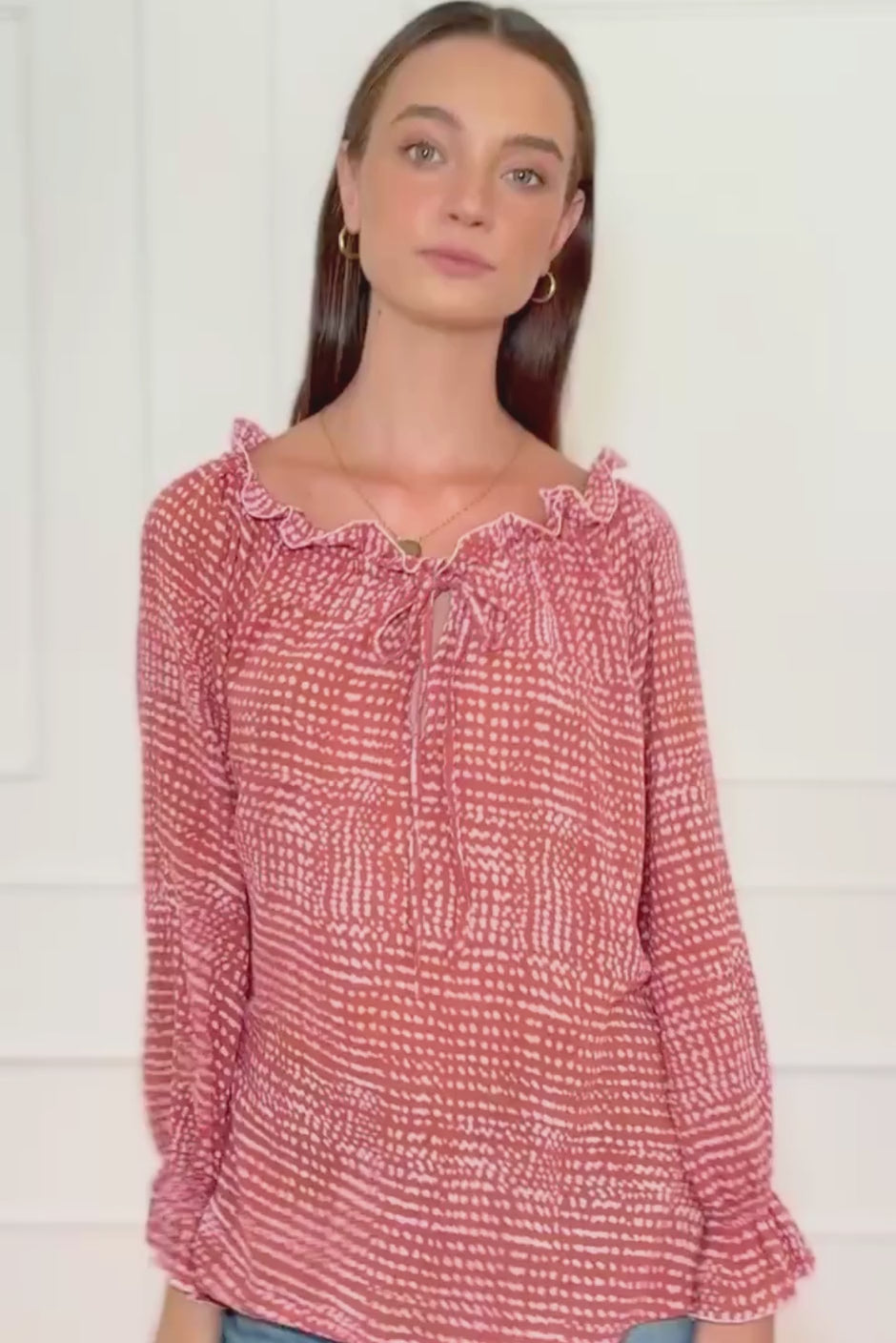 Esme Top in Saffron Dot