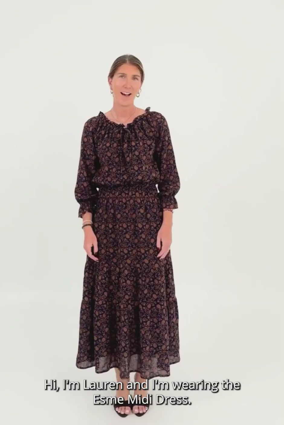 Esme Dress in Navy Batik