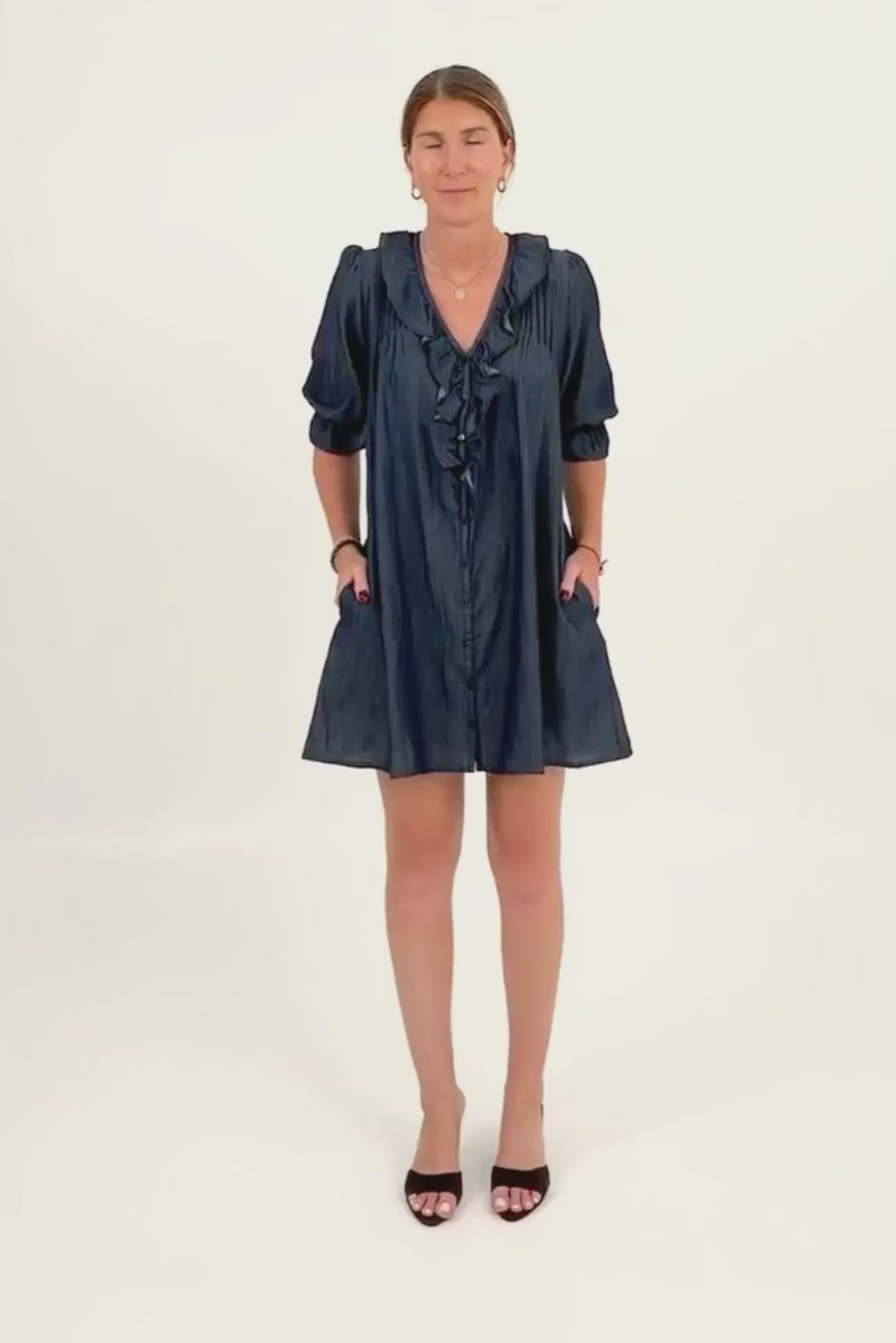 Chloe Mini Dress in Rinse Wash