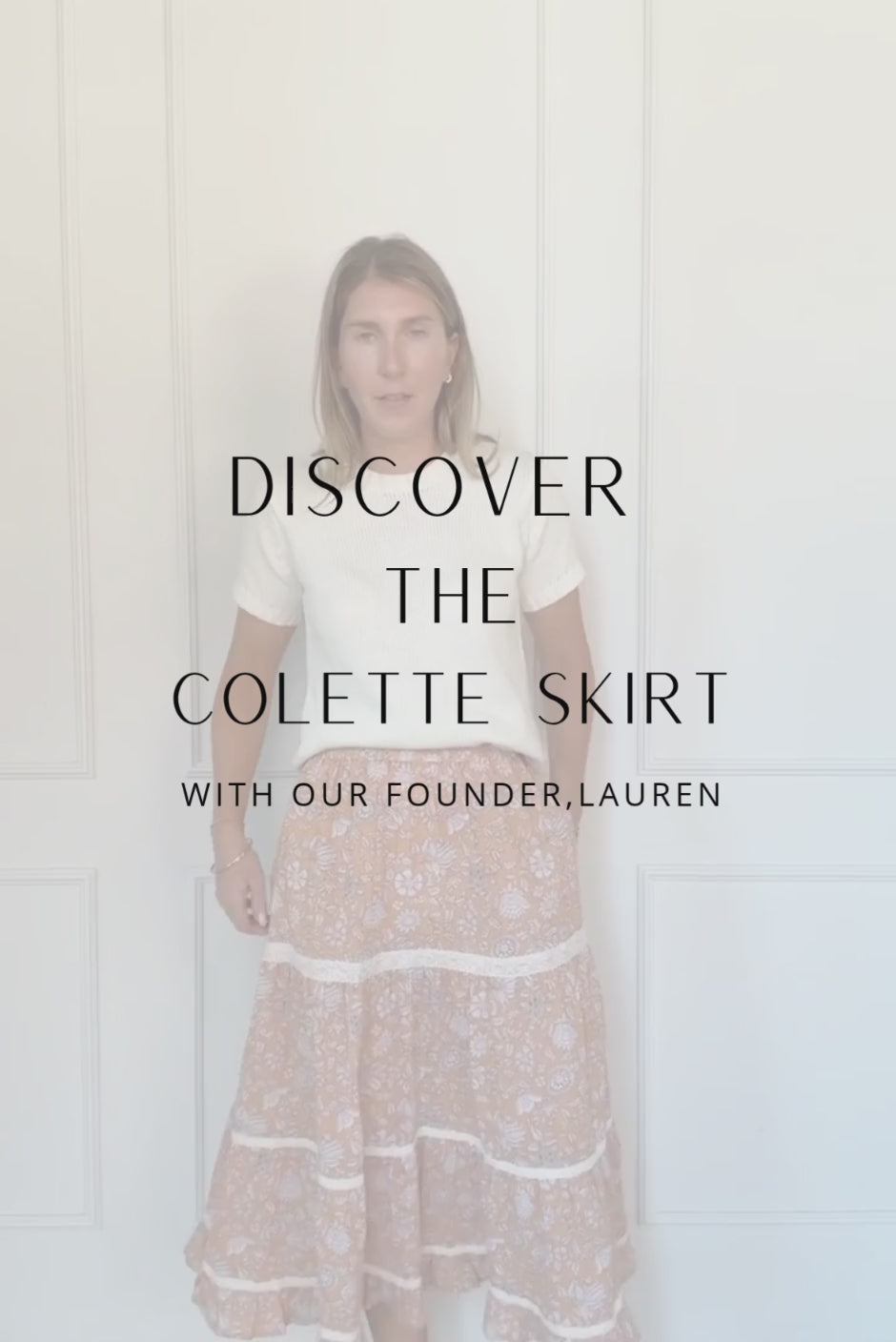 Colette Skirt in Poppy Garden