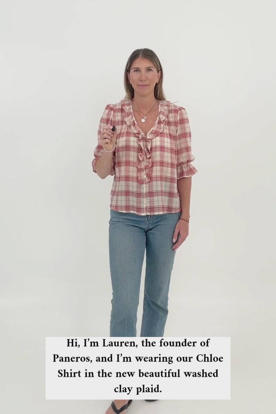 Chloe Shirt in Clay Plaid