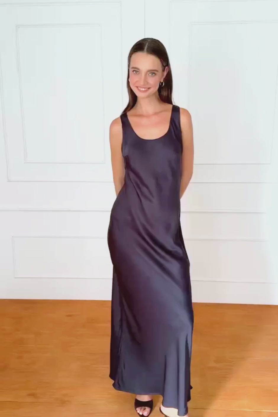 Lola Slip Dress in Navy