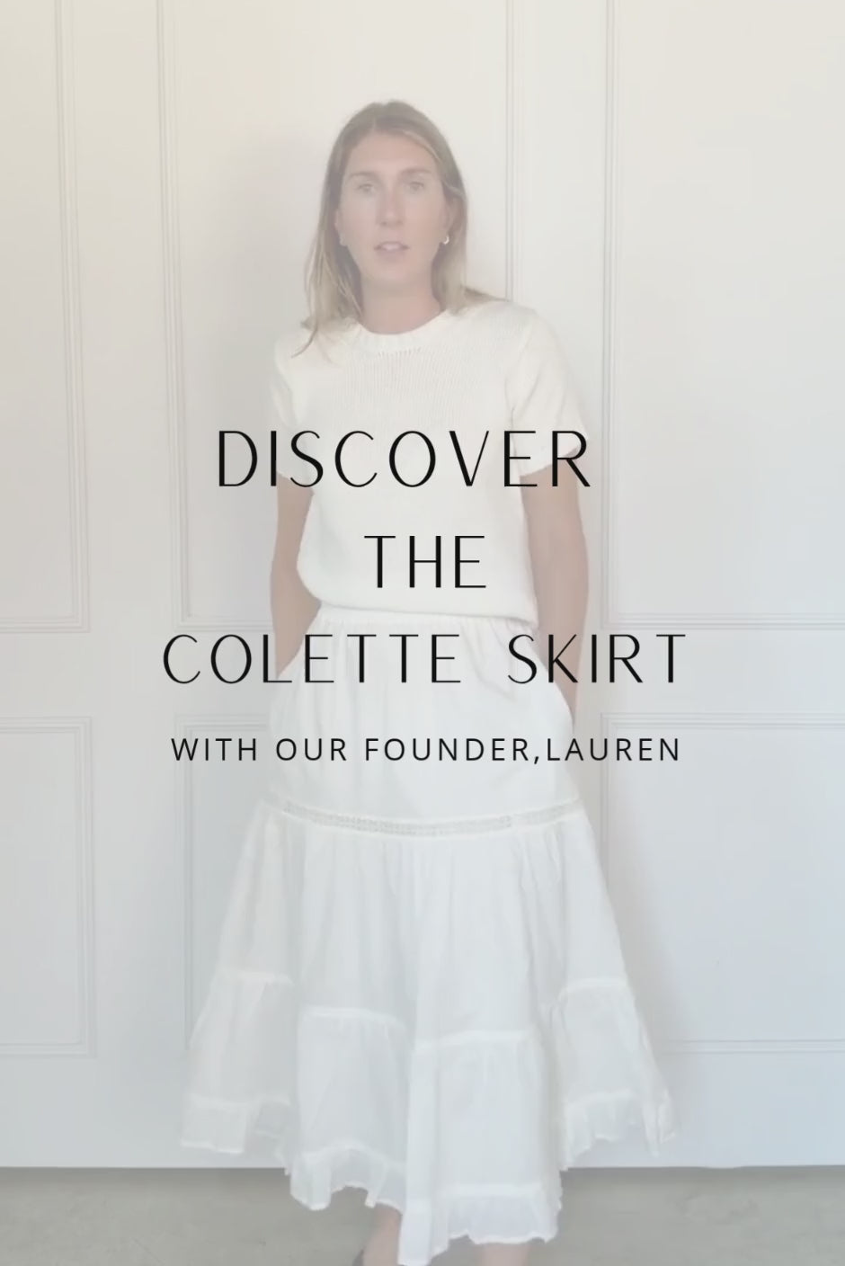 Colette Skirt in Off White