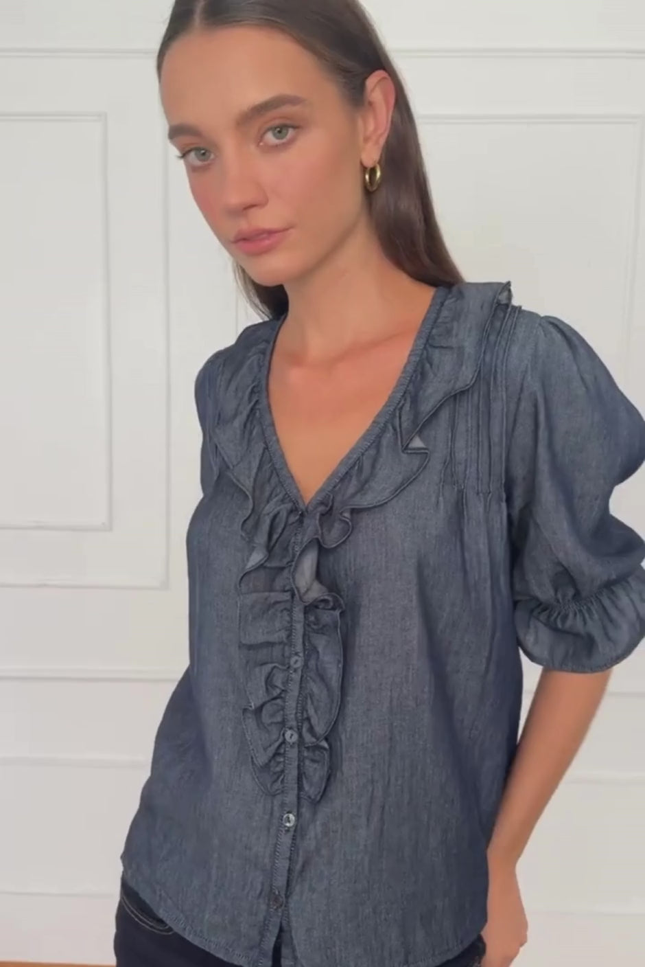Chloe Shirt in Rinse Wash