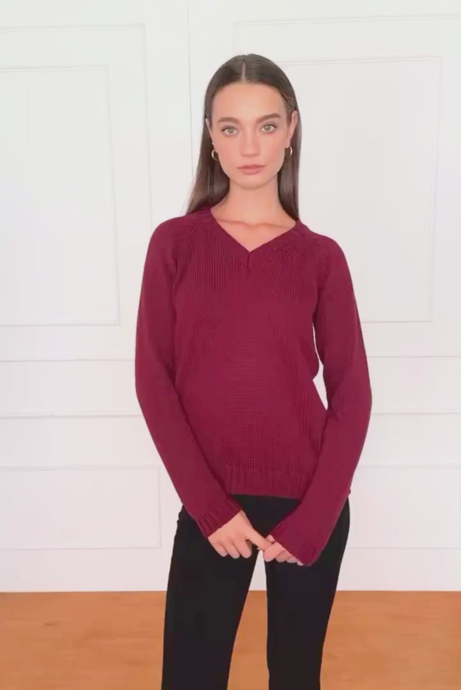 Selene Sweater in Burgundy