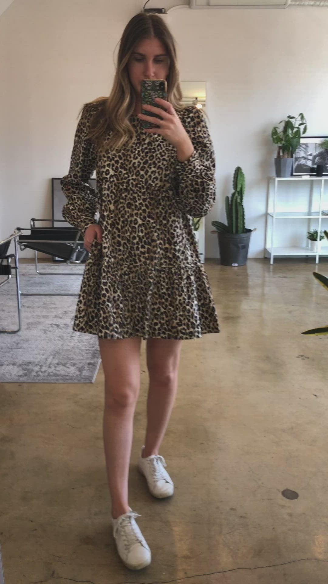 Olivia Mini Dress in Cheetah Queen