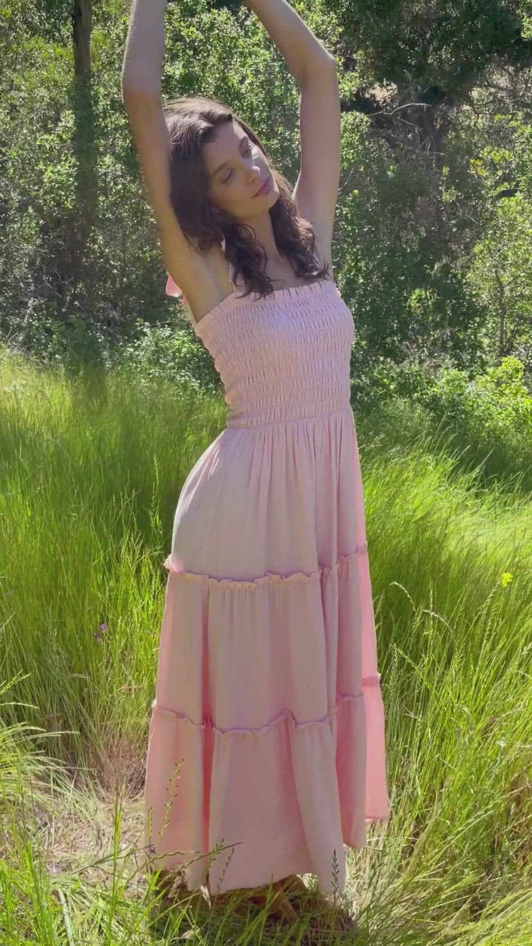 Sun Dance Dress in Pink Blossom