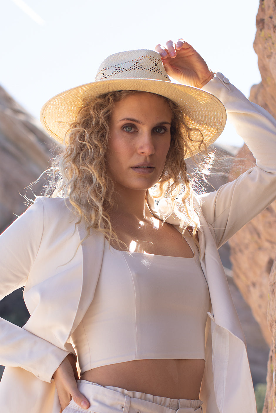 Sustainable & Ethical Luxury Crop Top for Women in Cream: the
