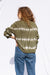 Cactus Revival turtleneck sweater for women by Paneros Clothing. Handmade Tie-Dye Upcycled from sustainable cotton. Back View.