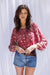 Paneros Clothing - Sustainable Fashion Ethical Designer Floral Print Blouse for Women - Front View.