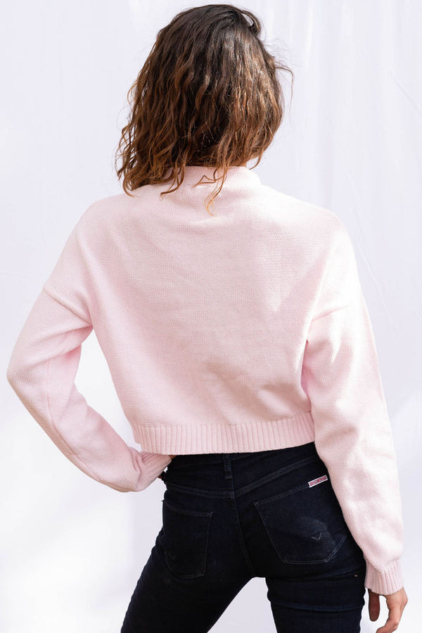 OUNCE rose crop cardigan （right khaki） WKCR51S8410-ELLE-CROP-CARDIGAN