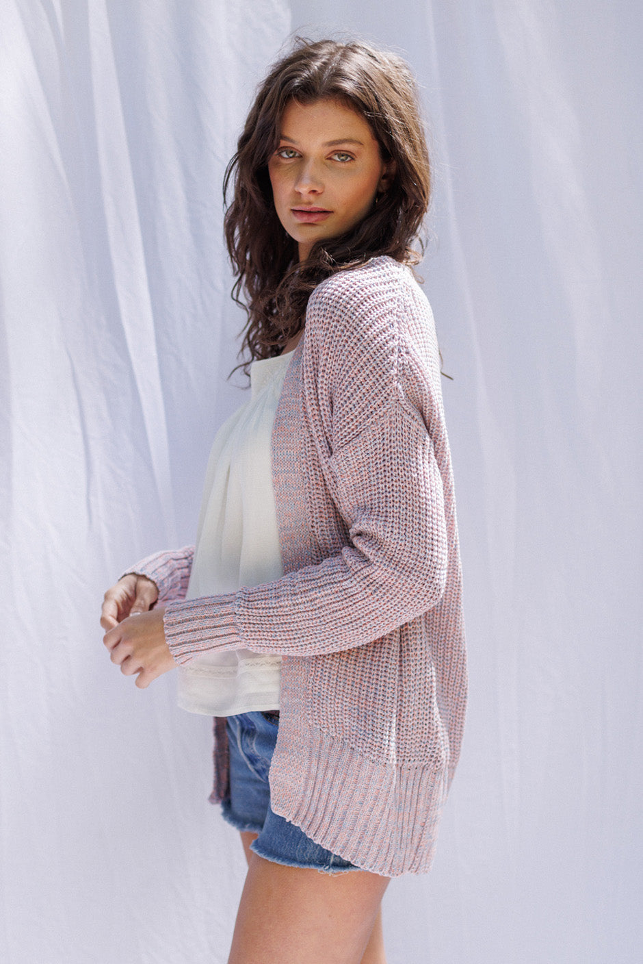 Light on sale peach cardigan