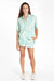 Kaia shirt in Hawaiian Print for women by Paneros Clothing. Front view.